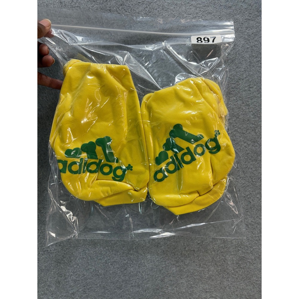 Adidog Pet Hoodie Yellow Green Stripes Graphic Dog Sweatshirt Med ** 2 Shirts ** - Picture 11 of 11